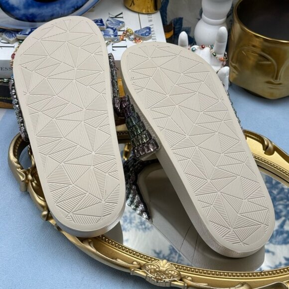 🆕 KURT GEIGER LONDON 🧿 NWOB Meena Eagle Jewel Sandal, Pastel Rainbow - Sz US 6 - Picture 15 of 16